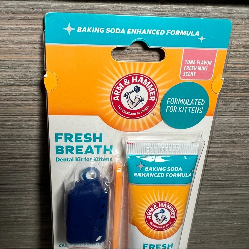 Arm & Hammer Dental Kit for Kittens | Cat Toothbrush Toothpaste Finger Brush NWT